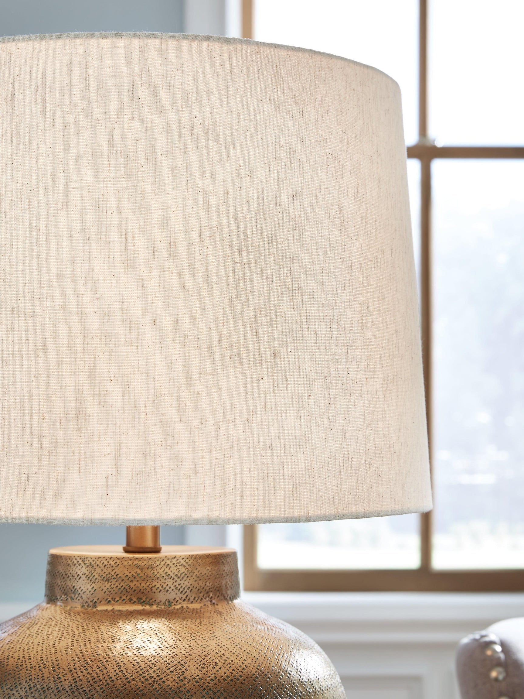 Madney Antique Gold Finish 2-Piece Table Lamp Set