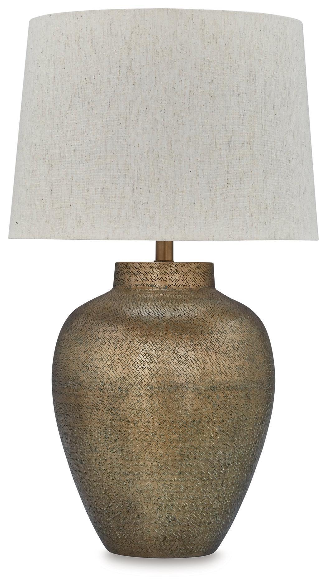 Madney Antique Gold Finish 2-Piece Table Lamp Set