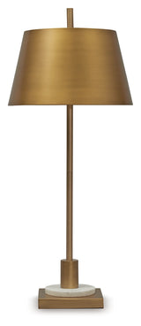 Fritzburn Gold Finish/White Table Lamp