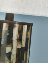 Ellford Black Brown Cream Table Lamp