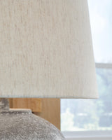 Dreward Distressed Gray Table Lamp - Ella Furniture