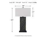 Bartlen Black/Gold Finish 2-Piece Table Lamp Set