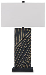 Bartlen Black/Gold Finish 2-Piece Table Lamp Set
