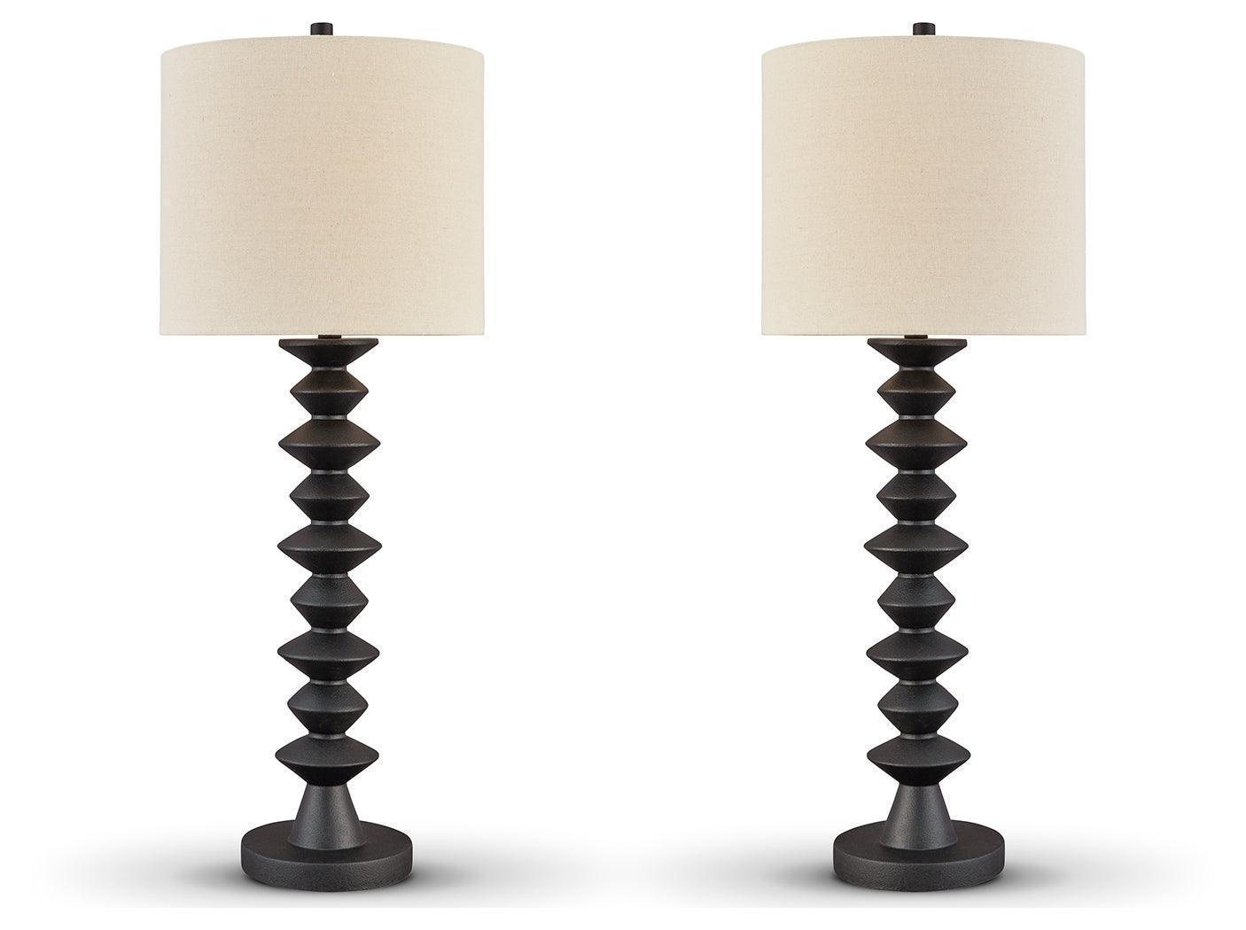 Luanndon Black 2-Piece Table Lamp Set