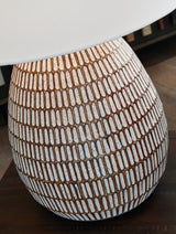 Darrich Beige White Table Lamp