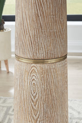Gasparleigh Brown/Gold Finish Floor Lamp