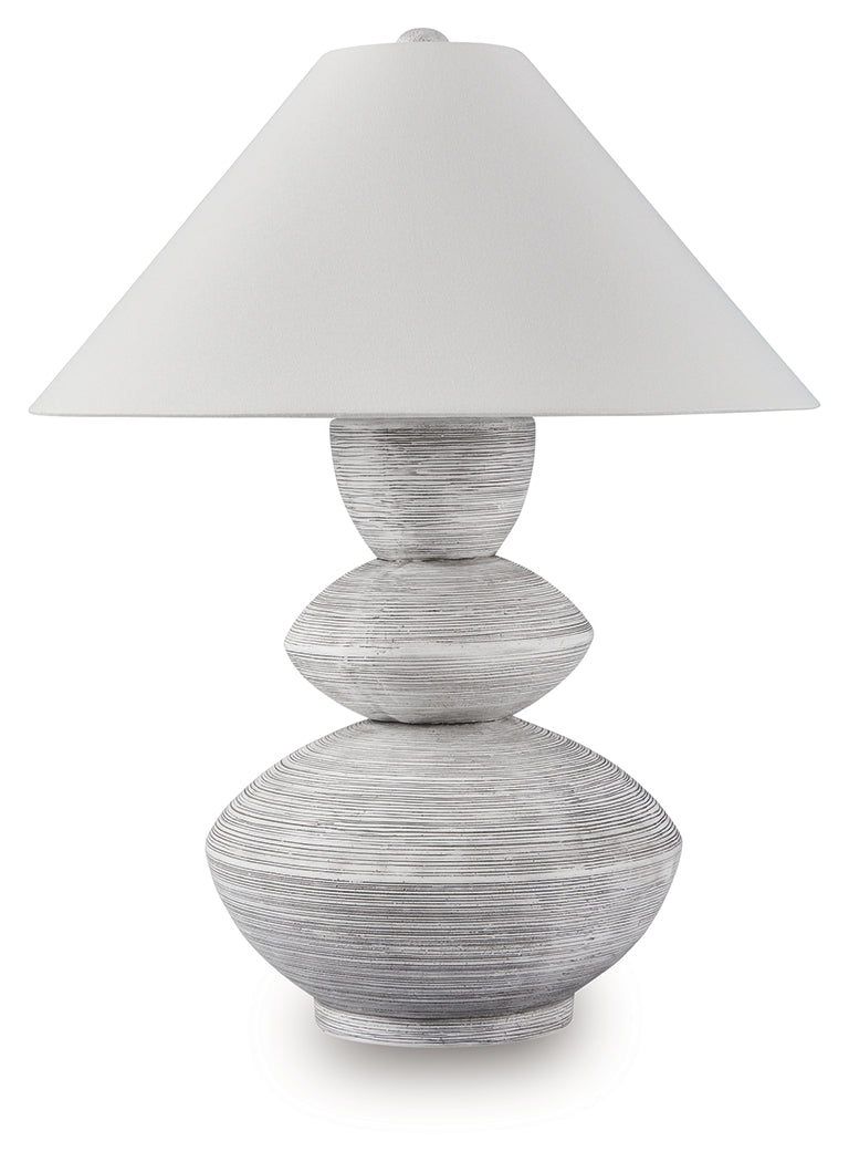 Brickdon Distressed White Table Lamp