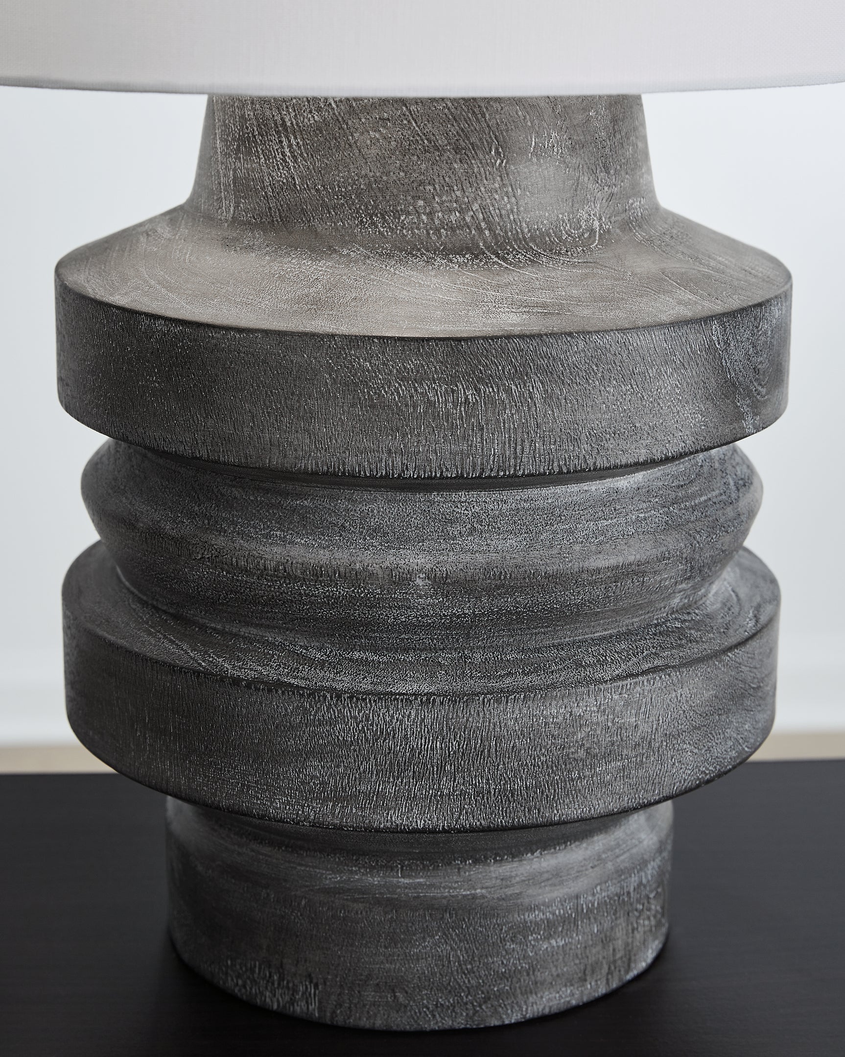 Wahida Distressed Black Table Lamp