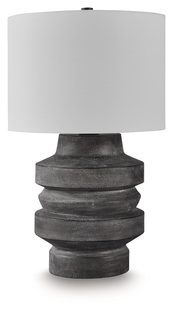 Wahida Distressed Black Table Lamp