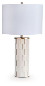 Faridworth White/Gold Finish Table Lamp