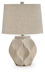 Edselham Distressed Cream Table Lamp