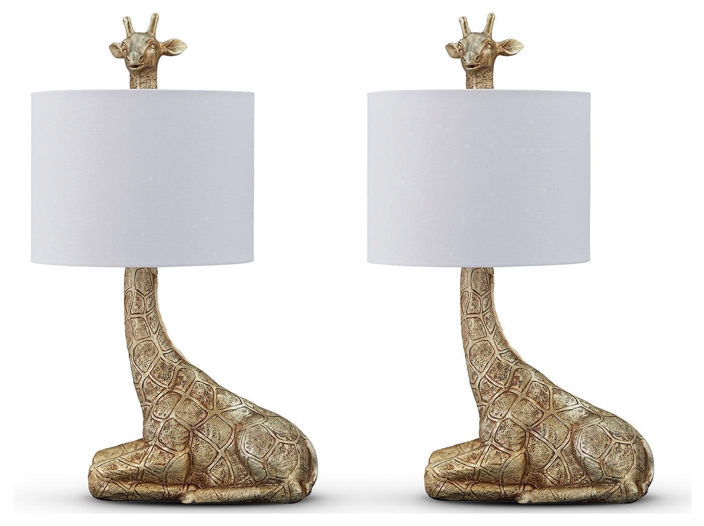 Ferrison Gold Finish 2-Piece Table Lamp Set