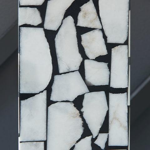 Macaria White and Black Marble Table Lamp