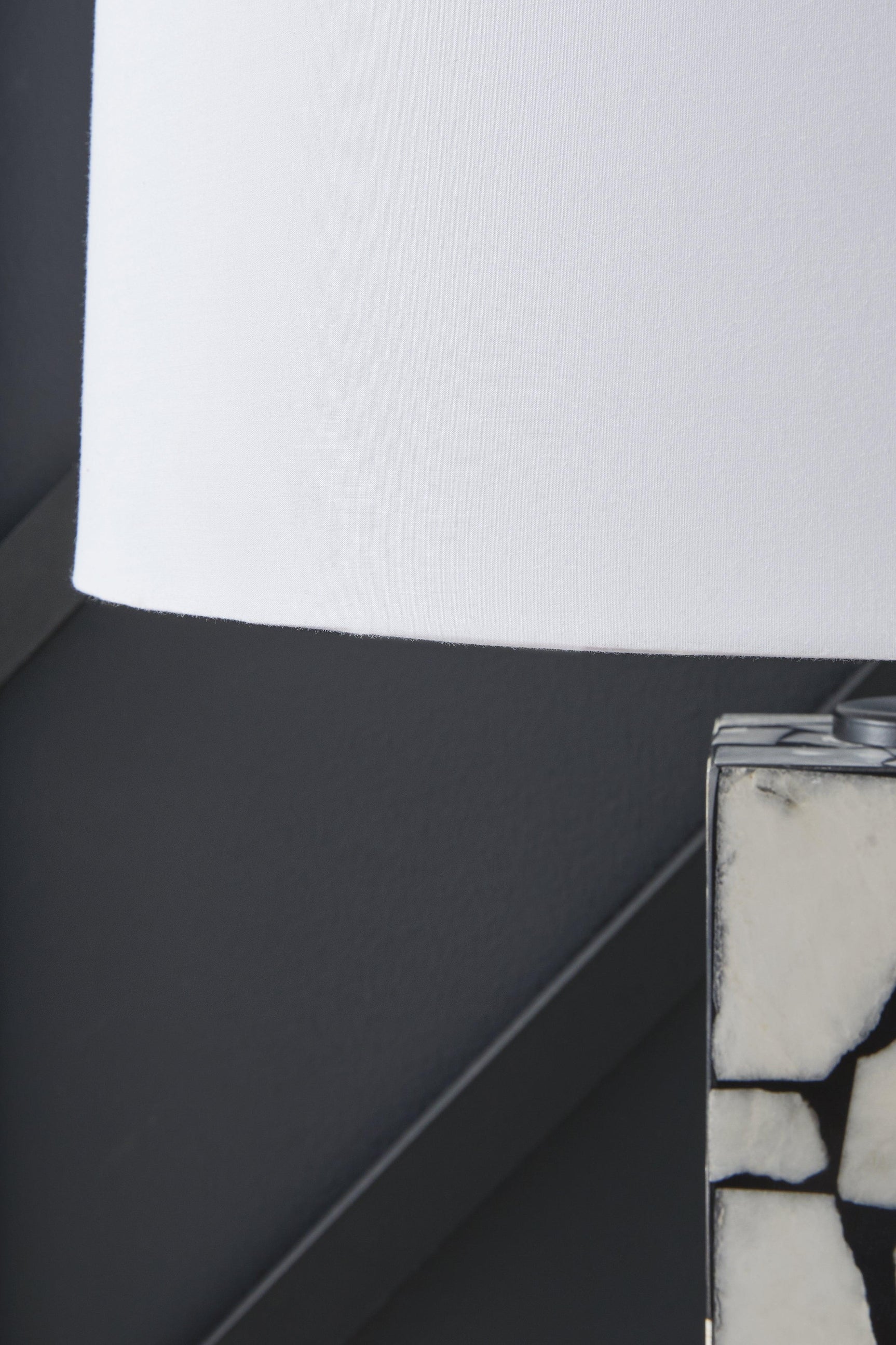 Macaria White and Black Marble Table Lamp