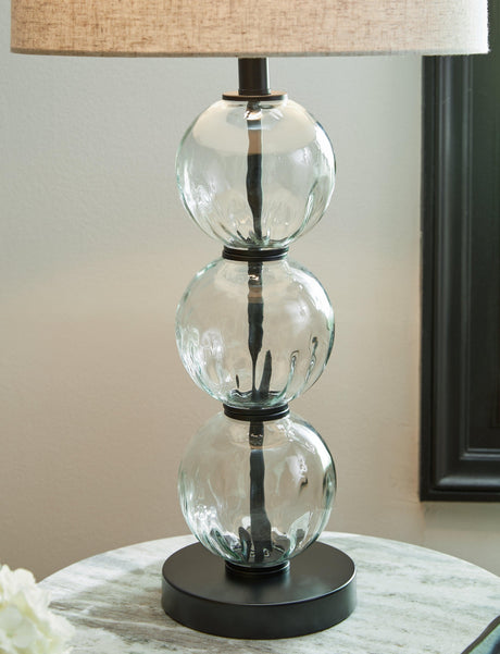 Airbal Clear/black Table Lamp (Set Of 2) - Ella Furniture