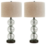 Airbal Clear/black Table Lamp (Set Of 2) - Ella Furniture