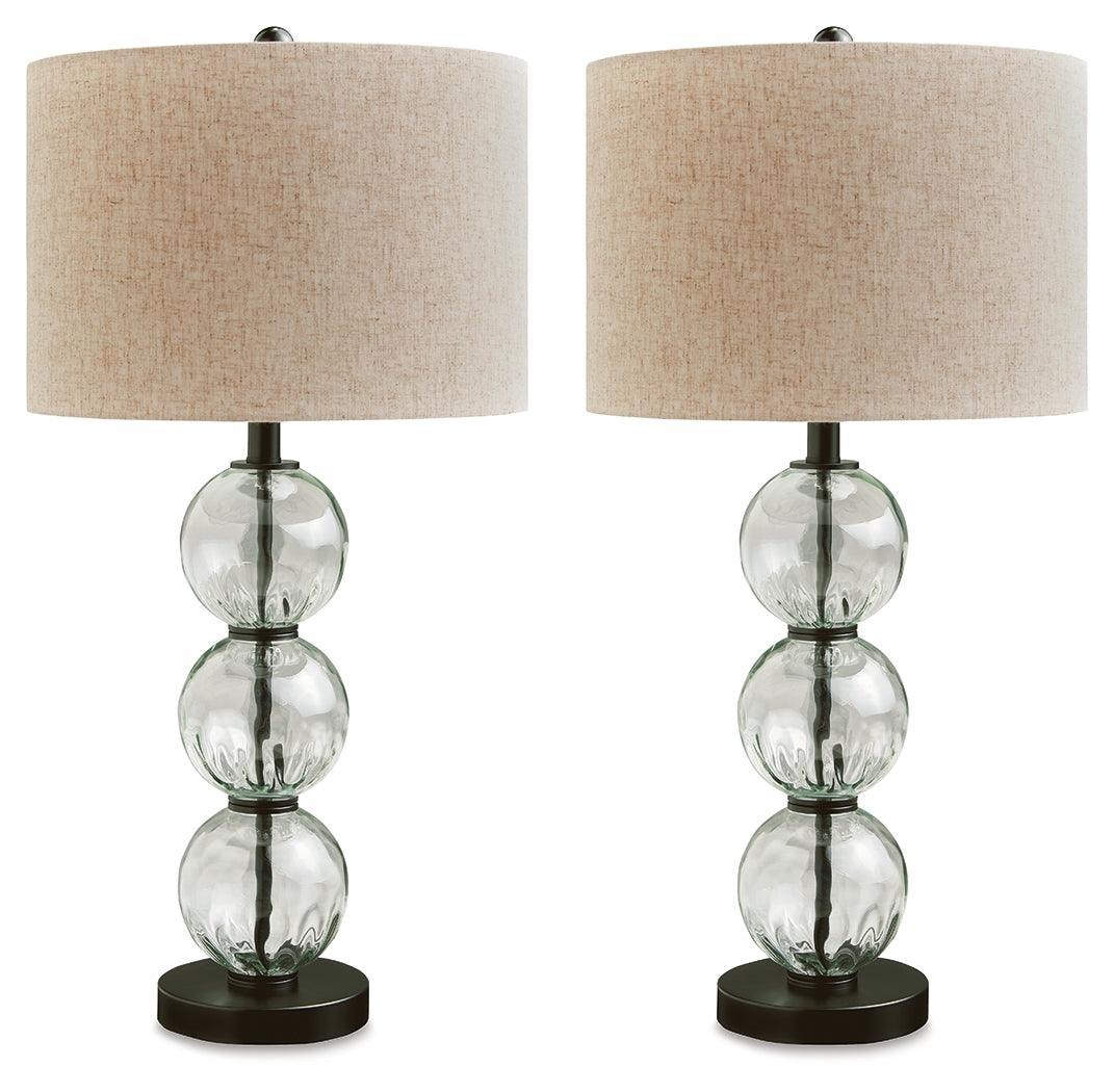 Airbal Clear/black Table Lamp (Set Of 2) - Ella Furniture