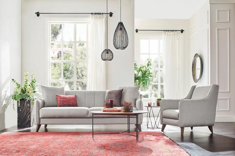 Fabia Light Gray Armchair - Ella Furniture