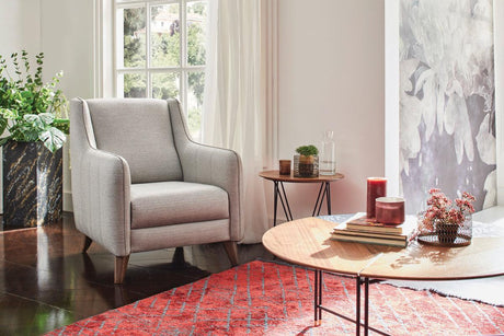 Fabia Light Gray Armchair - Ella Furniture