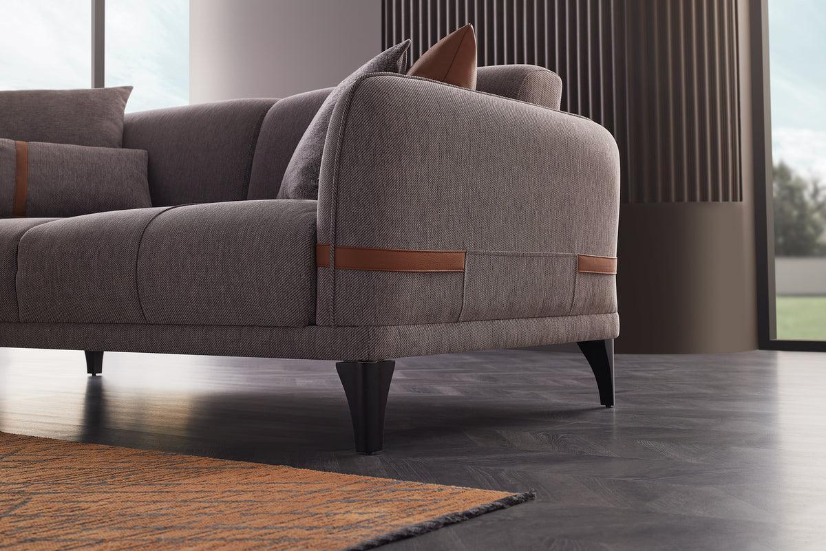 Linz Gray 3-Seater Sofa Bed - Ella Furniture