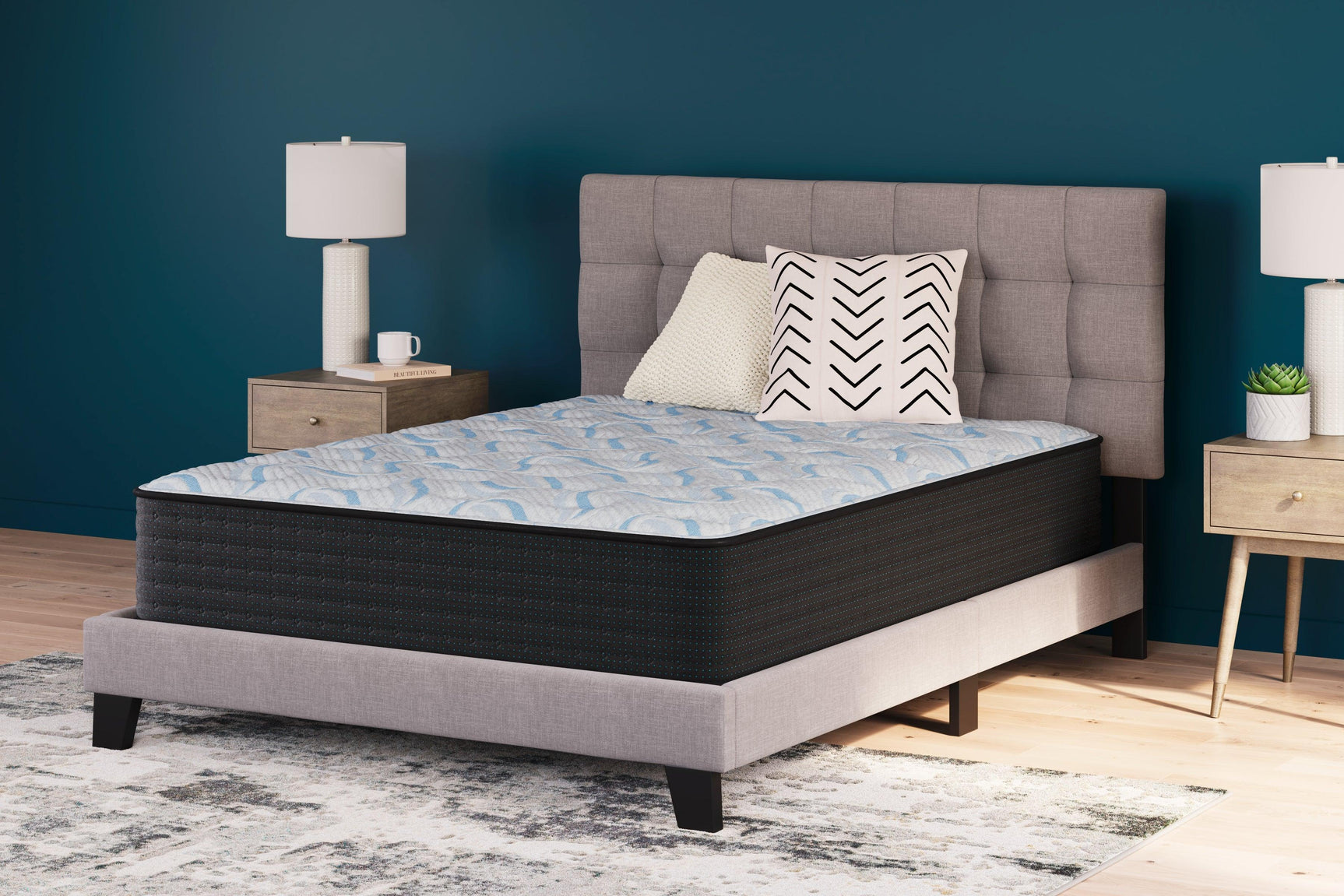 Elite Springs Firm Gray/Blue King Mattress