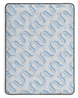 Elite Springs Plush Gray/Blue Queen Mattress