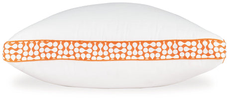 Zephyr 2.0 White/orange 3-In-1 Pillow (6/Case) - Ella Furniture