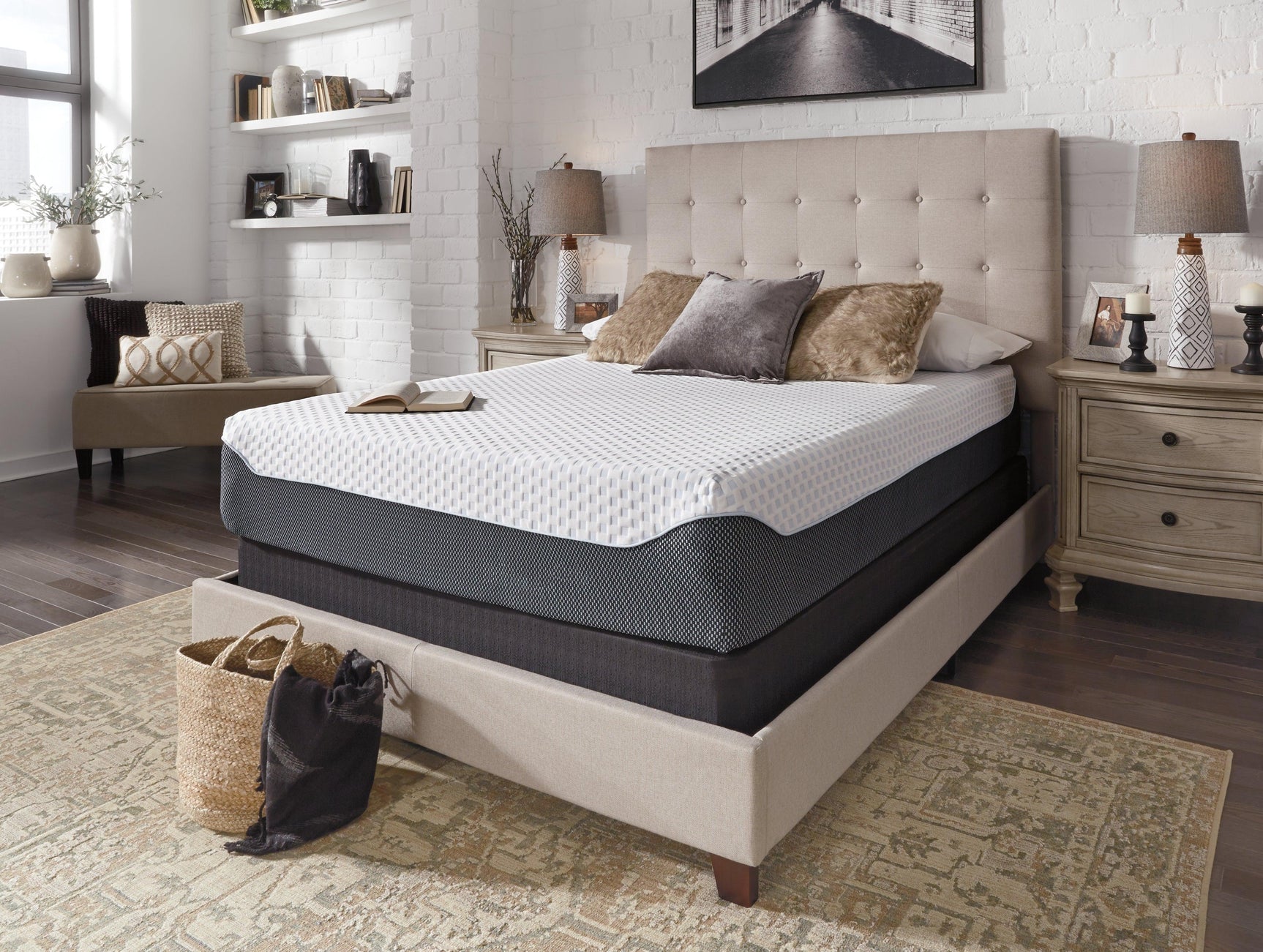 12 Inch Chime Elite White/gray Twin Mattress - Ella Furniture