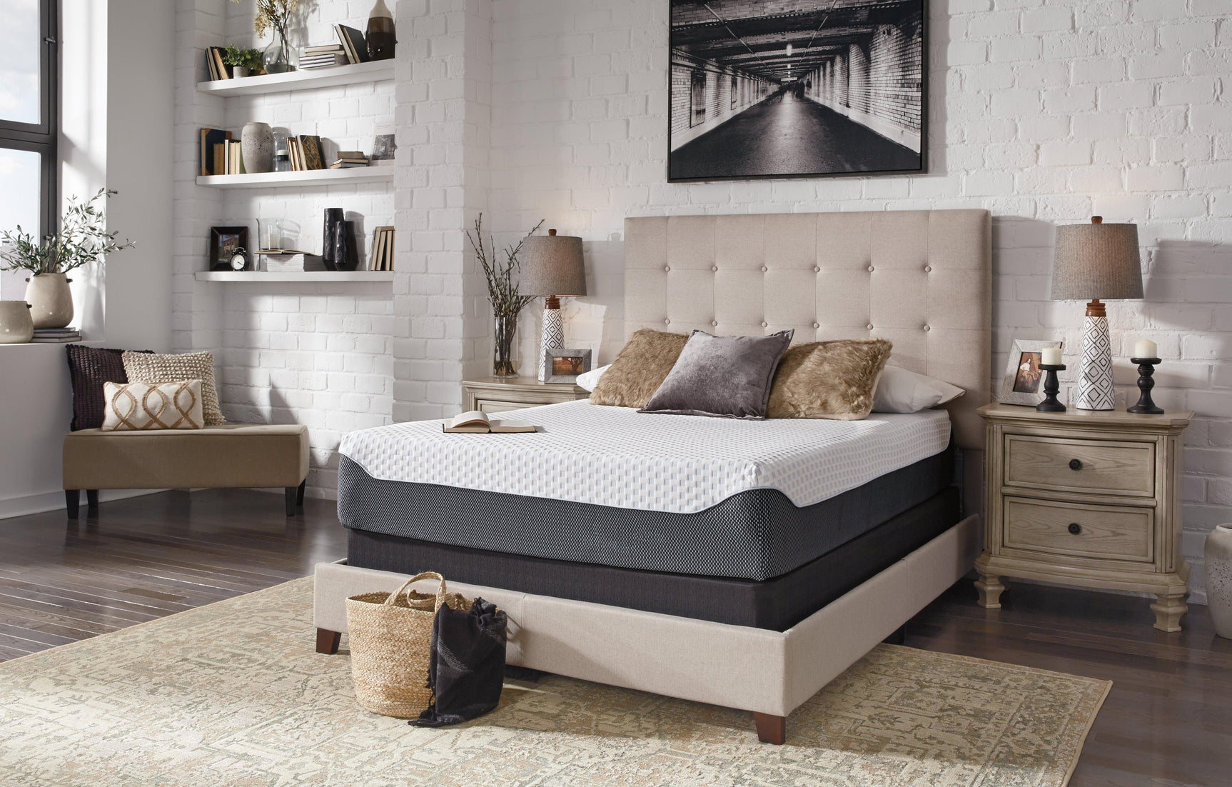 12 Inch Chime Elite White/gray Twin Mattress - Ella Furniture