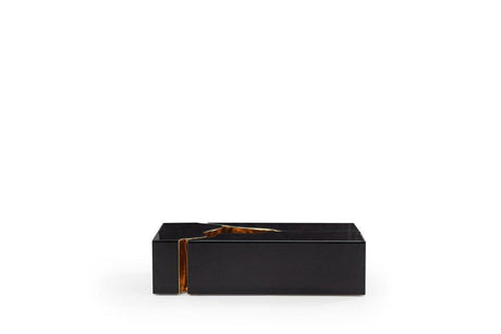 Leah Glass Black/gold 3-Piece Coffee Table - Ella Furniture