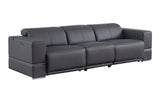 Franco Gray Leather Reclining Set