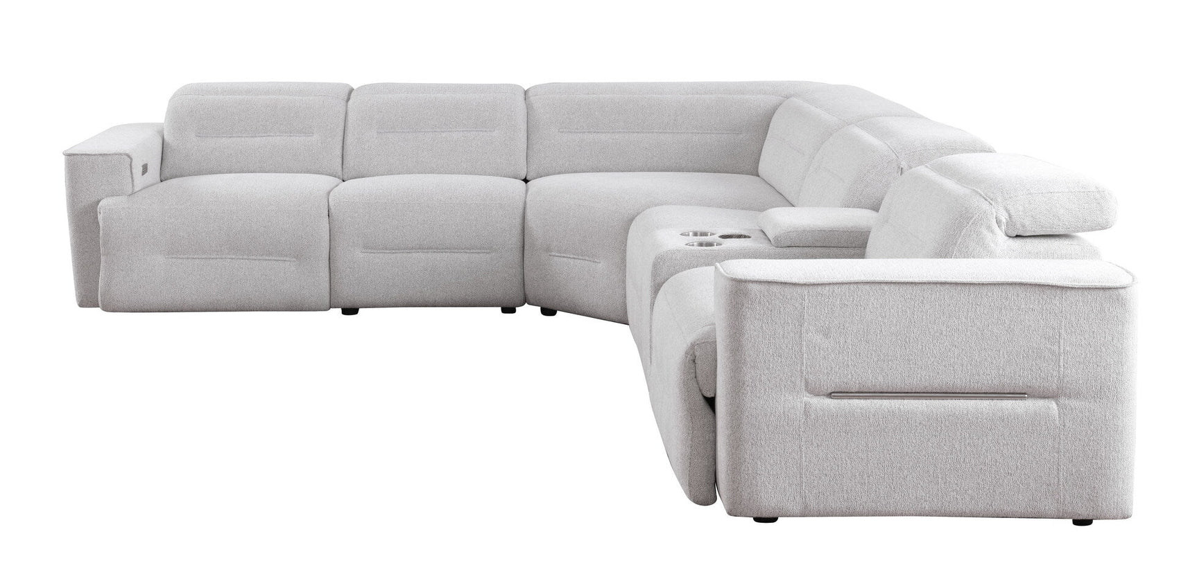Nexus Light Grey Fabric Power Reclining 6-Piece Sectional view 3
