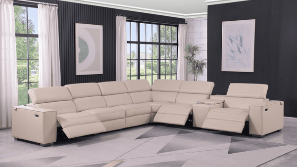 Picasso Beige 7-Piece Power Reclining Sectional