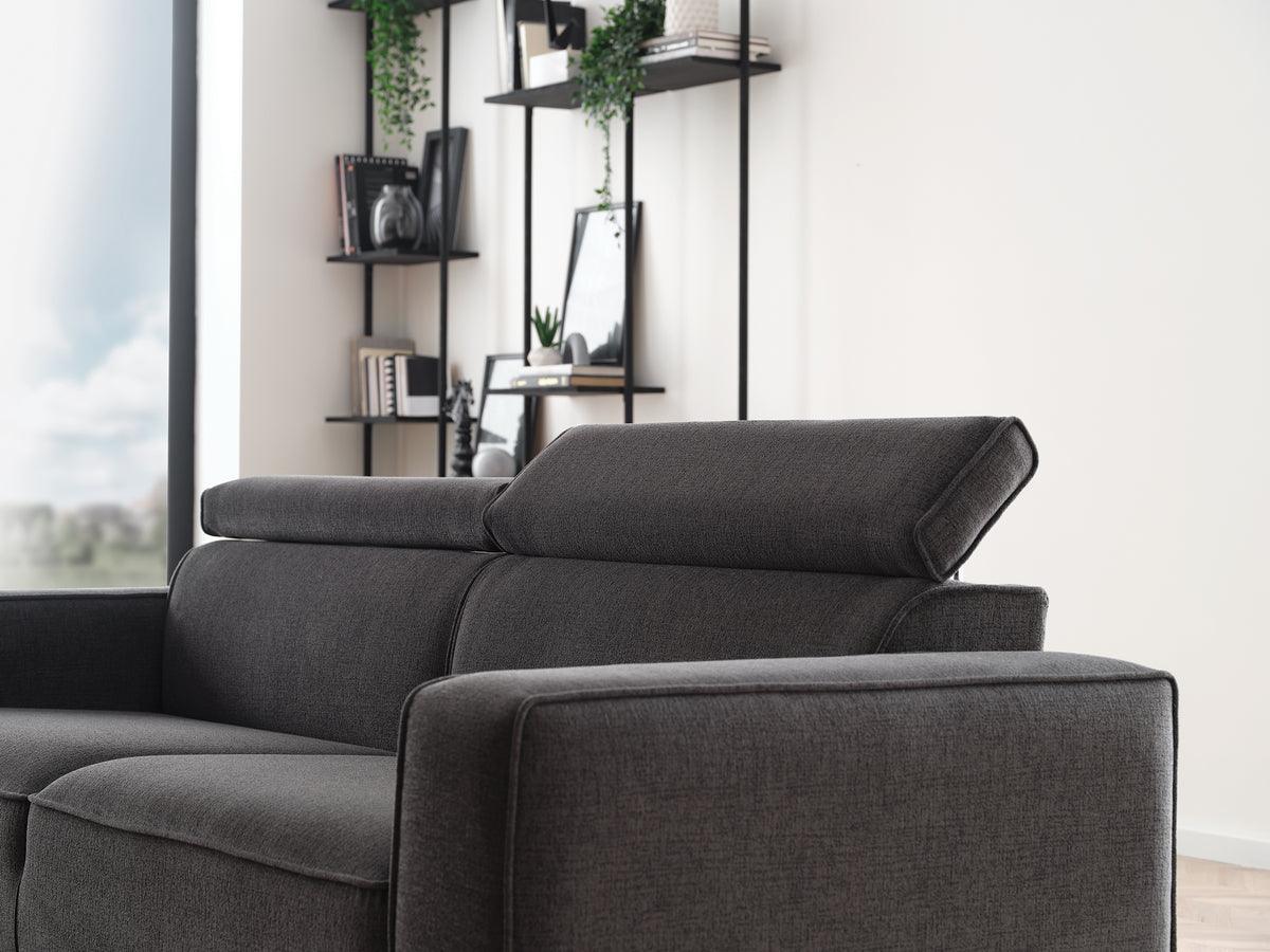 Milos Black 3-Seater Sofa - Ella Furniture