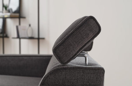 Milos Black 3-Seater Sofa - Ella Furniture