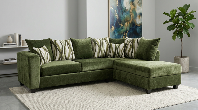 Gia Cactus Fabric Sectional Sofa from Ella Furniture