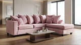 Kora Pink Fabric 2-Piece Sectional Sofa with Chaise from Ella Furniture