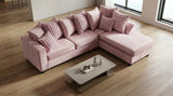 Kora Pink Fabric 2-Piece Sectional Sofa with Chaise view 3