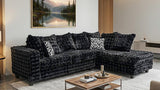 Mamba Black Fabric Sectional Sofa from Ella Furniture