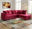 Kora Fuchsia Fabric 2-Piece Sectional Sofa with Chaise from Ella Furniture