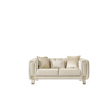Ella Ivory Velvet Loveseat