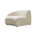 Emily Ivory Boucle 3-Piece Curved 138" Sectional