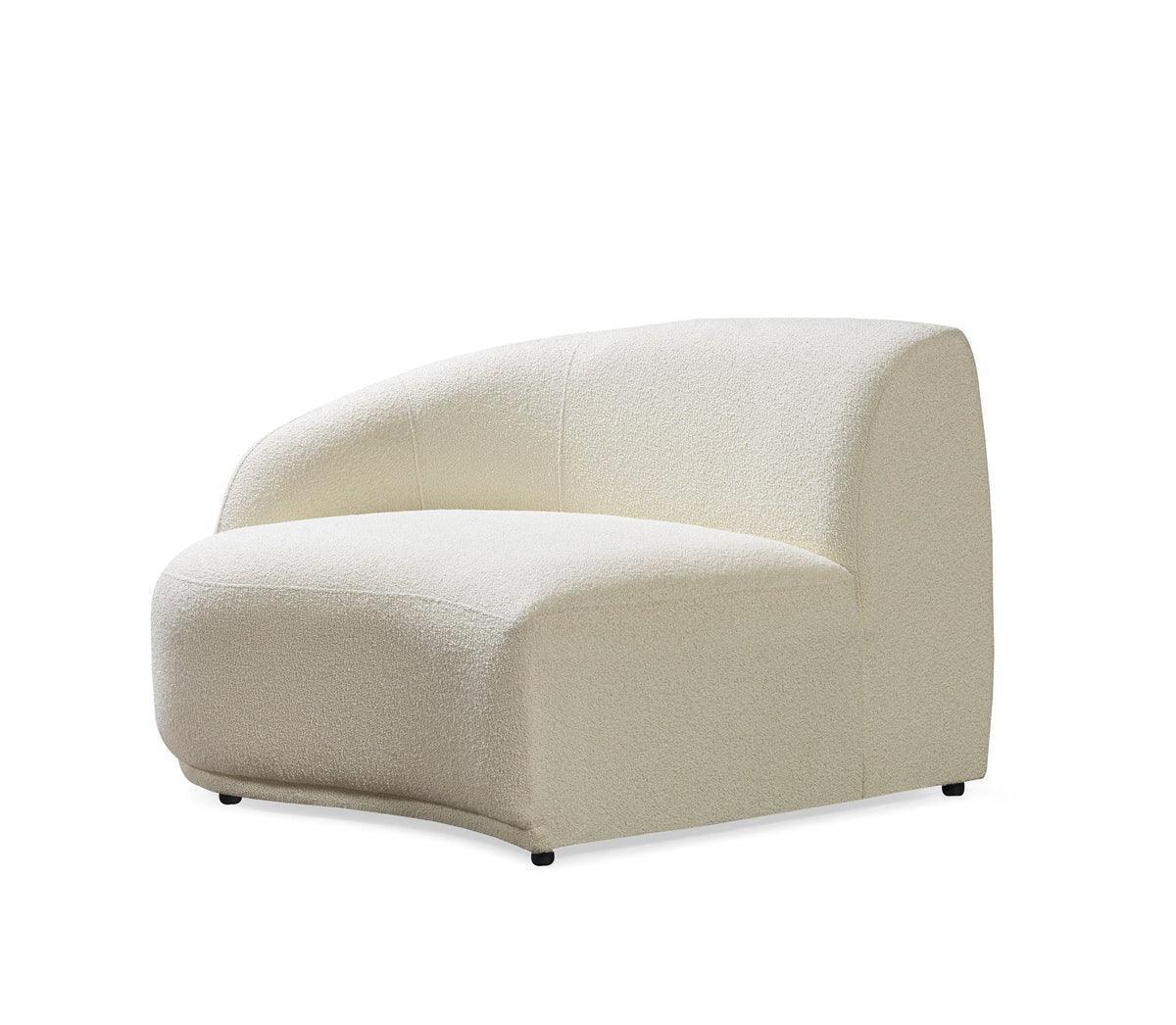 Emily Ivory Boucle 3-Piece Curved 138" Sectional