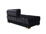 Mia Black Velvet Double Chaise 138" Sectional