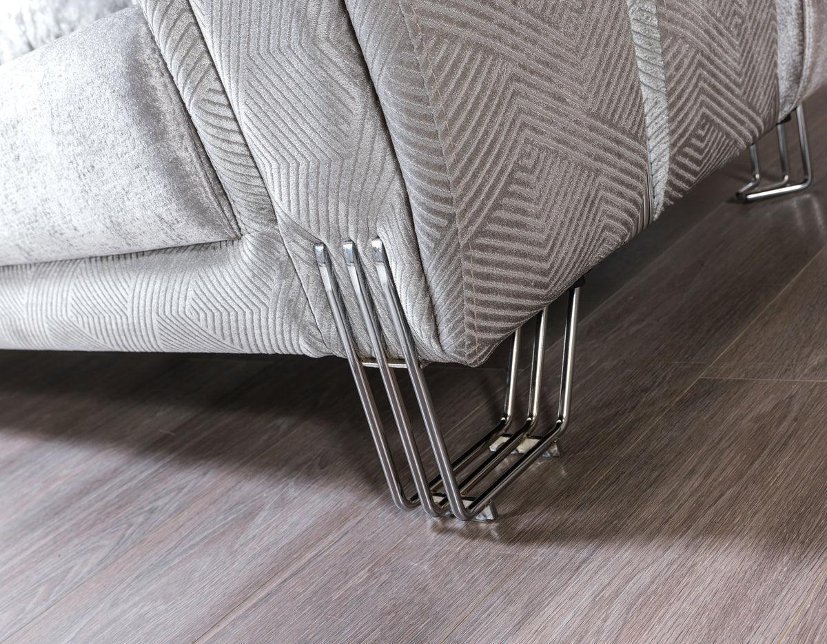 Ella Silver Velvet Sofa 89" & Loveseat 69"