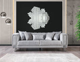 Santana Silver Velvet Sofa from Ella Furniture