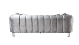 Ella Silver Velvet Sofa 89" & Loveseat 69"