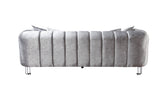Santana Silver Velvet Sofa view 5