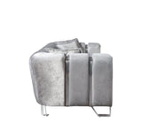 Ella Silver Velvet Loveseat
