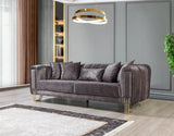 Ella Smoke Velvet Sofa 89" & Loveseat 69"